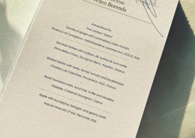 Patrick Goijaerts Wilco Berends | Cap St. George | Menu